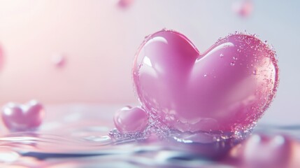 Obraz premium Create a romantic valentine's card vibrant digital art for maximum impact