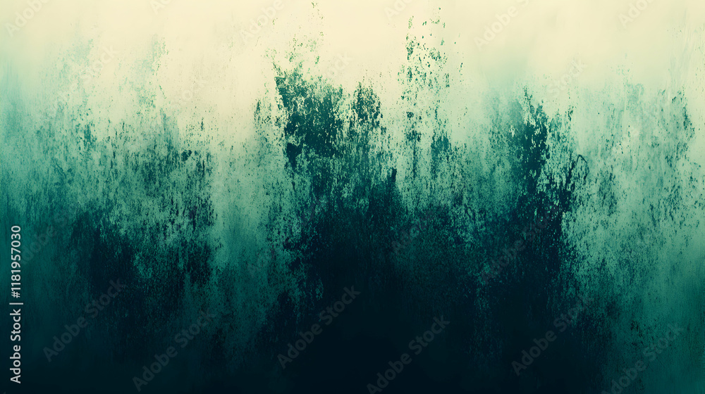 Poster abstract grunge textured background in teal and beige tones, perfect for adding depth and visual int