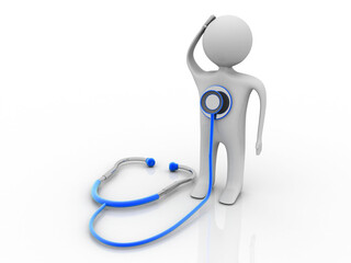 3d illustration patient treatment concept
