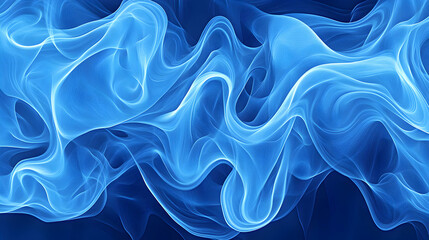 Fototapeta premium Abstract blue swirling smoke design, perfect for backgrounds, websites, or digital art projects. Elegantly flowing and dynamic.