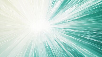 Abstract Light Burst with Dynamic Green and White Streaks Creating a Sense of Motion and Energy