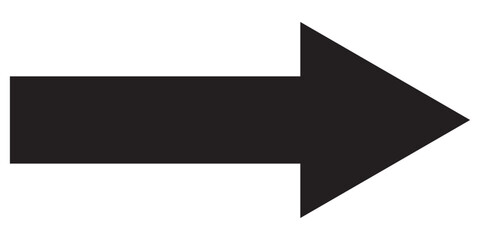 Long arrow. Black arrow pointing right. Black large arrow pointing right. Bold thine long arrow.