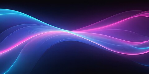 Naklejka premium fondo abstracto ondas de luz sobre fondo oscuro