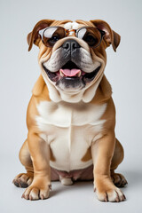 Fototapeta premium Bulldog dog portrait isolated on white background