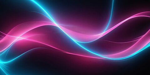 fondo abstracto ondas de luz sobre fondo oscuro