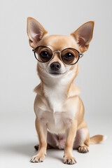 Obraz premium Chihuahua dog portrait isolated on white background