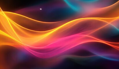 Obraz premium fondo abstracto ondas de luz sobre fondo oscuro