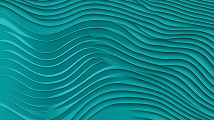 Obraz premium Abstract teal wave pattern background, perfect for modern designs, presentations, and website banners. Stylish, elegant, and flowing texture.