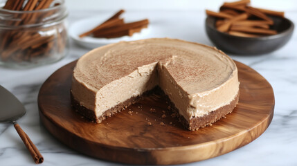 Churro Cheesecake in Refrigerator