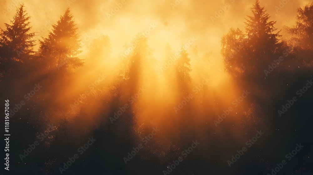 Poster flare streaks glowing softly blending cinematic gradients with warm hazy tones and grain creating a 