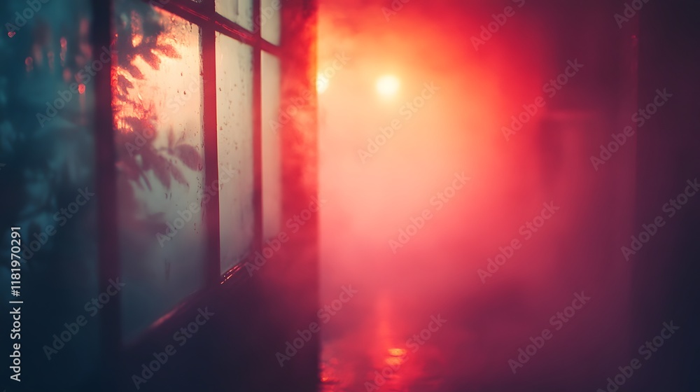 Poster captivating cinematic image with a hazy dreamlike atmosphere and a glow the soft grainy texture crea