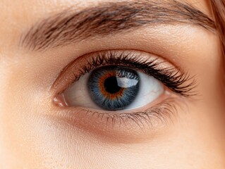 Fototapeta premium Close-up action of eye human face photography indoor macro view beauty and detail exploration