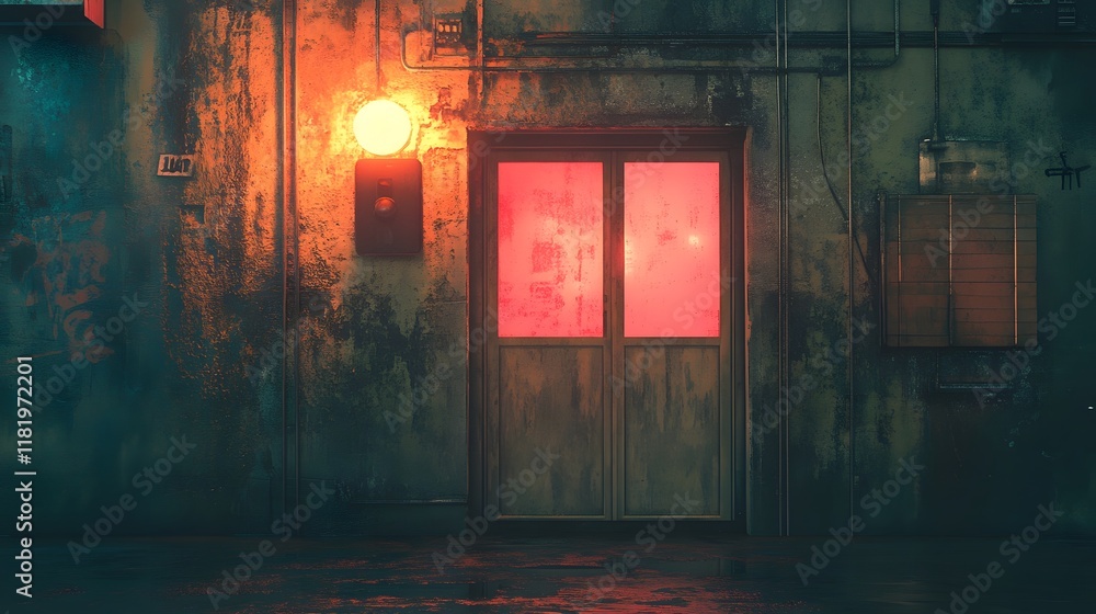 Poster soft glowing retro cinematic atmosphere with a blend of tones and colorful subtle textures creating 
