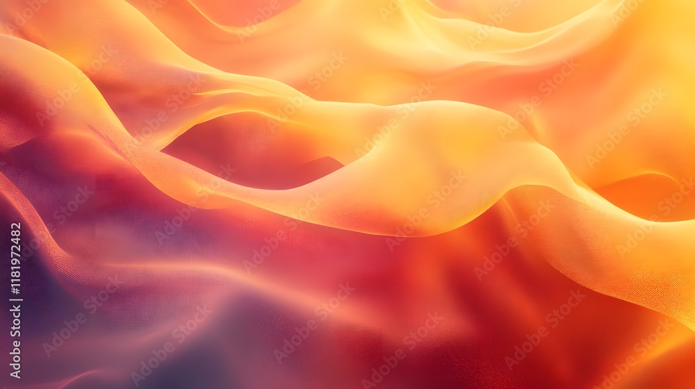 Poster glowing cinematic gradient overlay effects blending soft textured warm tones in vibrant abstract bac