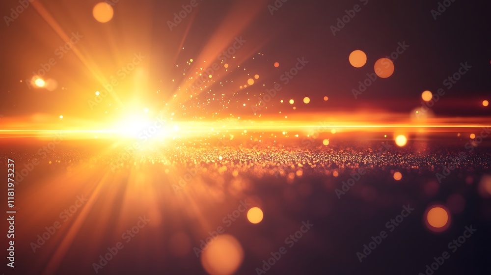 Poster cinematic flare streaks glowing with soft gradients blending textures with subtle tones creating a c