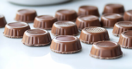 chocolate candy on a white background  in concept of valentine day on 14 February 2025 with pink and red heart gift love rose romance romantic things with background