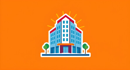 Naklejka premium illustration of building