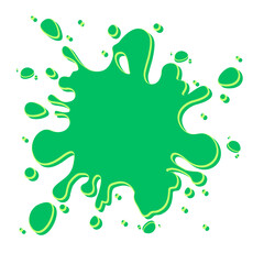 Cartoon green slime stock vector illustration.