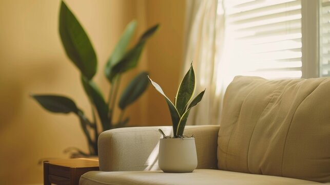 Calm therapist sitting in a serene therapy room with a soft-lit couch and a potted plant, symbolizing mental health support and emotional healing for depression.