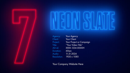 Neon Credits Slate