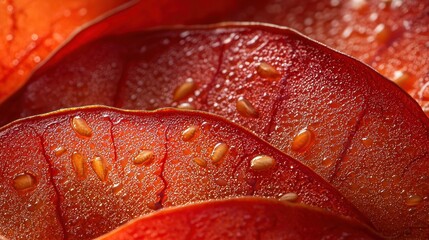 Fototapeta premium Freshly sliced tomatoes a macro view of juicy patterns and colors