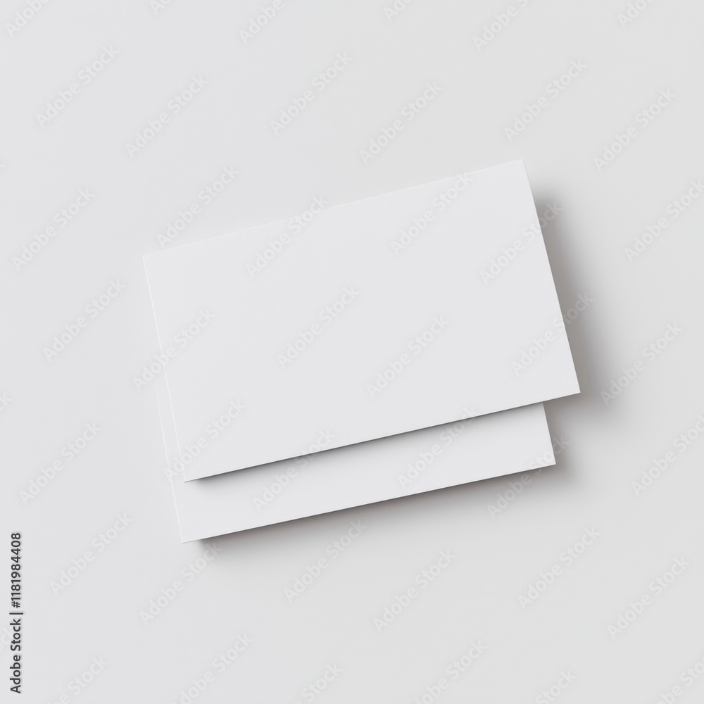 Poster two blank cards stacked on a light background, suggesting potential for creativity and customization