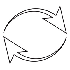 Colorful turn arrows. Illustration for design right left circle arrows.