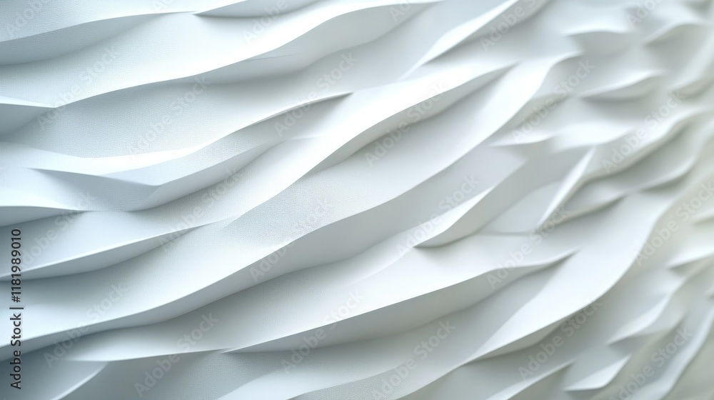 Poster white 3d background with layered triangles and subtle shadows, creating a futuristic and dynamic tex