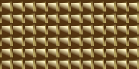 Fototapeta premium repetition of lines, planes and geometric shapes in the form of squares with gradations of yellow, brown and gold as ornaments or decorations or inspiration in fine arts