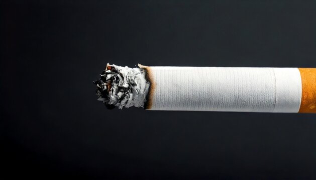 Close up photo of a cigarette with a plain background