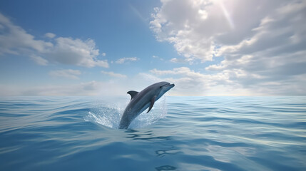 Naklejka premium Dolphin Wallpaper Calm