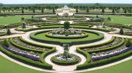 Formal Gardens Geometric Landscape Design Symmetrical Floral Patterns