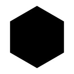 Black Hexagonal Shape Geometric Design. Vector illustration.