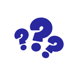 Blue Question mark animation with transparent background 