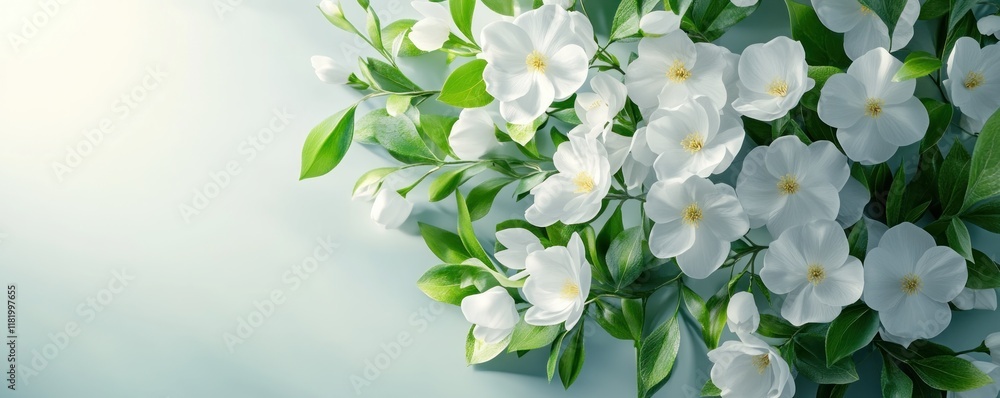Poster experience the serenity of a minimalist spring with 'a delicate bloom in a minimalist spring setting