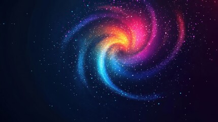 Colorful Abstract Cosmic Swirl Design with Stars and Space Vibe