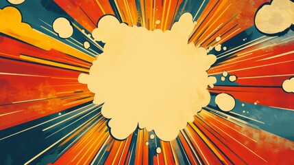 Fototapeta premium Vector Retro Comic Background Effect