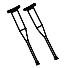 illustration of a crutches vector file