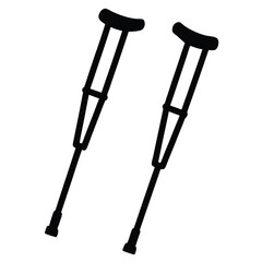 illustration of a crutches vector file