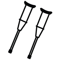 illustration of a crutches vector file