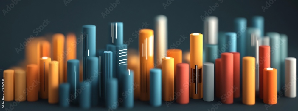 Poster visually captivating 3d rendered graphic showcasing the intricate frequency allocation for various w