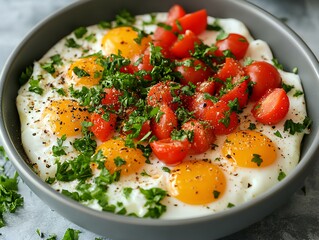 Close-up of a fried egg with a yellow yolk, a Thai food. AI Image Generator. 