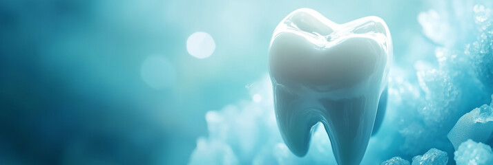 Dentist Background with Tooth and Copy Space