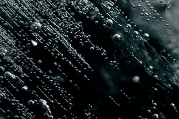 water drops into ice