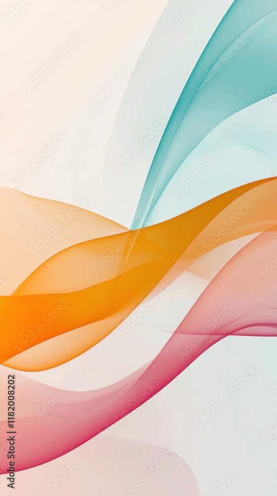 Poster dynamic abstract waves of colorful motion digital art abstract background sleek design high contrast