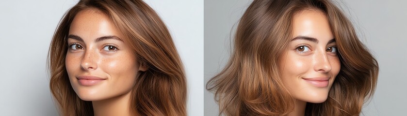 Obraz premium Textured extensions, natural brown, artistically displayed on a modern base with subtle shadows