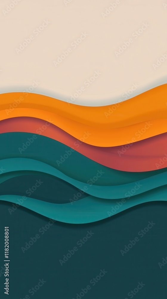 Poster dynamic waves of color abstract background art digital design glossy texture modern aesthetic