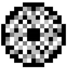 Fototapeta premium Icône de boule à facettes style pixel art