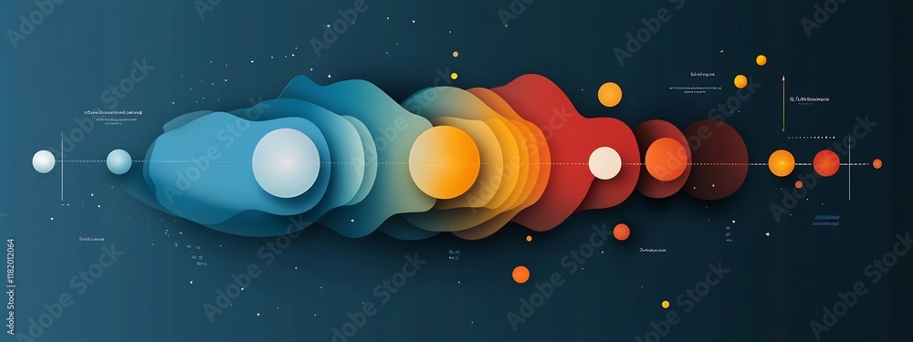 Poster a stylized digital depicting a minimalist and abstract diagram that visually represents the relation
