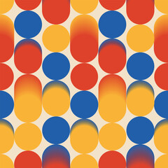 Bauhaus geometry simple shapes. Abstract vector pattern - web banner, business presentation, branding package, fabric print, wallpaper